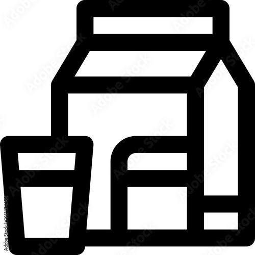 milk line icon. Clean and minimalist vector icon for websites, mobile apps, presentations, and logos. Fully scalable and customizable for any project.