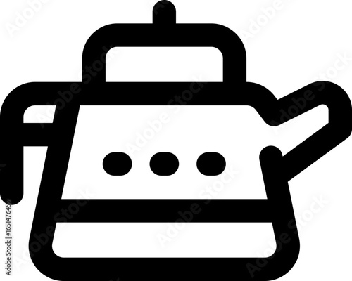 tea pot line icon. Clean and minimalist vector icon for websites, mobile apps, presentations, and logos. Fully scalable and customizable for any project.