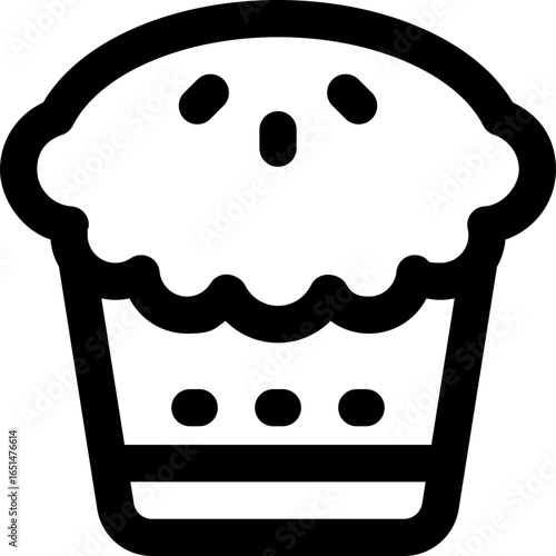 cupcake line icon. Clean and minimalist vector icon for websites, mobile apps, presentations, and logos. Fully scalable and customizable for any project.