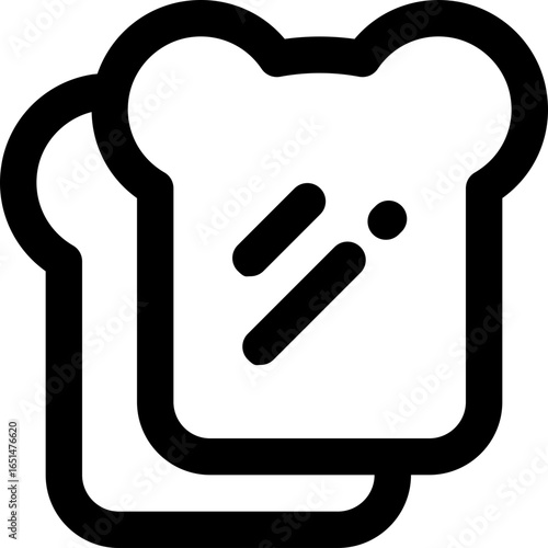 bread line icon. Clean and minimalist vector icon for websites, mobile apps, presentations, and logos. Fully scalable and customizable for any project.