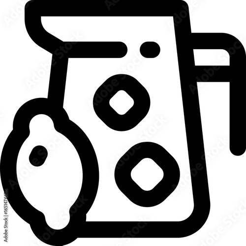 lemonade line icon. Clean and minimalist vector icon for websites, mobile apps, presentations, and logos. Fully scalable and customizable for any project.