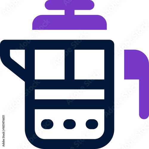 french press duotone icon. Sleek and modern vector icon for websites, mobile apps, marketing materials, and corporate design. Fully scalable and ready to use.