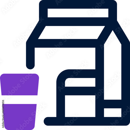milk duotone icon. Sleek and modern vector icon for websites, mobile apps, marketing materials, and corporate design. Fully scalable and ready to use.