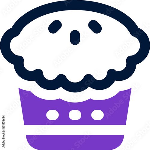 cupcake duotone icon. Sleek and modern vector icon for websites, mobile apps, marketing materials, and corporate design. Fully scalable and ready to use.