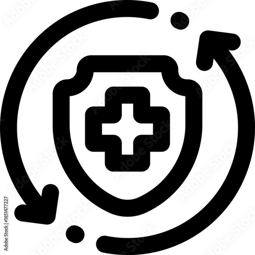 process insurance line icon. Clean and minimalist vector icon for websites, mobile apps, presentations, and logos. Fully scalable and customizable for any project.