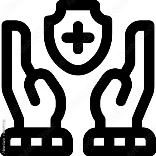 life insurance line icon. Clean and minimalist vector icon for websites, mobile apps, presentations, and logos. Fully scalable and customizable for any project.