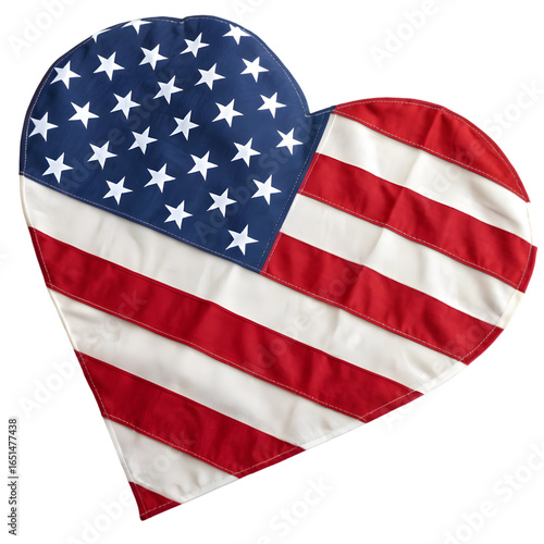 Patriotic Heart: American Flag in Heart Shape
