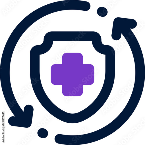 process insurance duotone icon. Sleek and modern vector icon for websites, mobile apps, marketing materials, and corporate design. Fully scalable and ready to use.