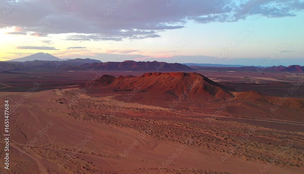 Naklejka premium Desert landscape at sunset