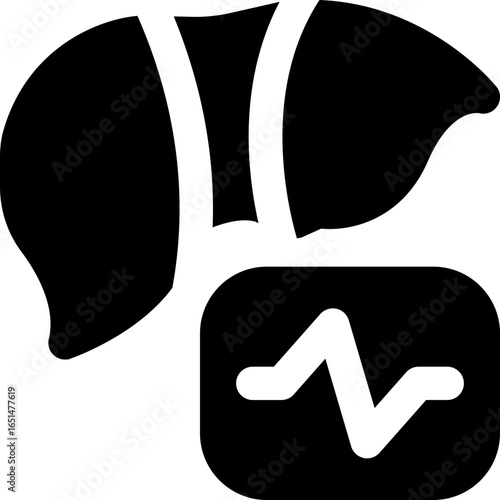 hepatitis glyph icon. Strong and solid vector icon for websites, mobile interfaces, presentations, and visual branding. High quality and easy to edit.