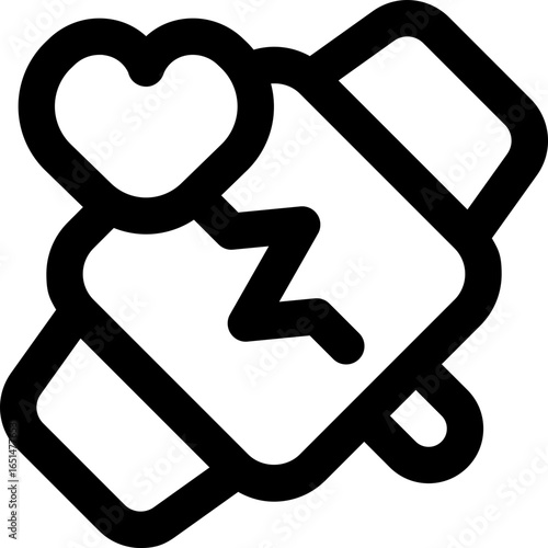 health watch line icon. Clean and minimalist vector icon for websites, mobile apps, presentations, and logos. Fully scalable and customizable for any project.