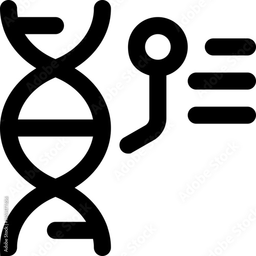 dna line icon. Clean and minimalist vector icon for websites, mobile apps, presentations, and logos. Fully scalable and customizable for any project.