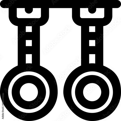gymnastic ring line icon. Clean and minimalist vector icon for websites, mobile apps, presentations, and logos. Fully scalable and customizable for any project.