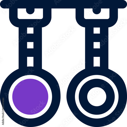 gymnastic ring duotone icon. Sleek and modern vector icon for websites, mobile apps, marketing materials, and corporate design. Fully scalable and ready to use.