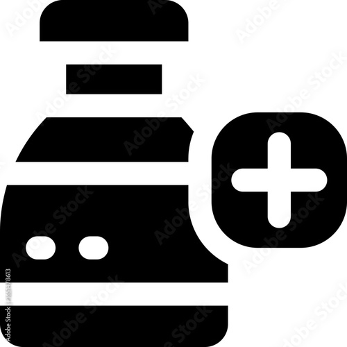medicine glyph icon. Strong and solid vector icon for websites, mobile interfaces, presentations, and visual branding. High quality and easy to edit.