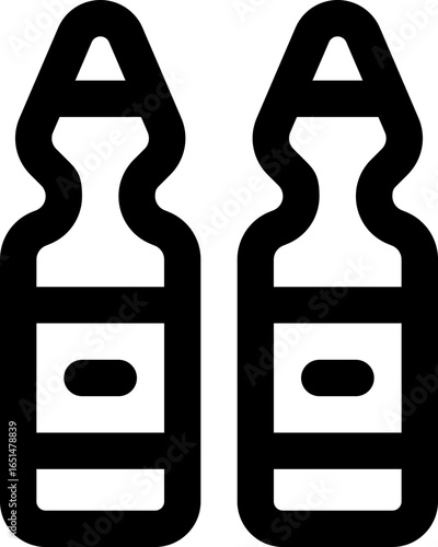 ampoule line icon. Clean and minimalist vector icon for websites, mobile apps, presentations, and logos. Fully scalable and customizable for any project.