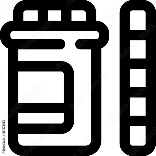 urine test line icon. Clean and minimalist vector icon for websites, mobile apps, presentations, and logos. Fully scalable and customizable for any project.