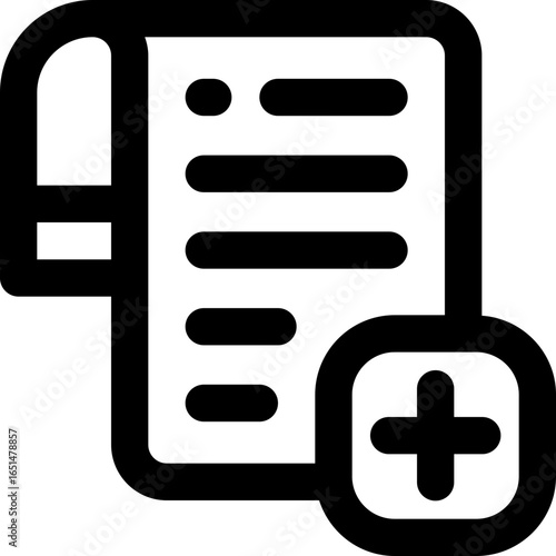 medical prescription line icon. Clean and minimalist vector icon for websites, mobile apps, presentations, and logos. Fully scalable and customizable for any project.