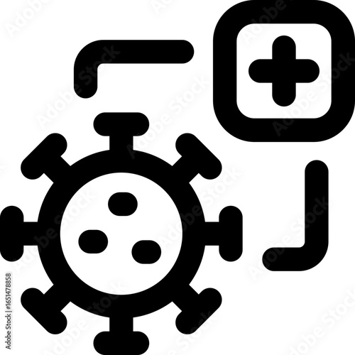 virus line icon. Clean and minimalist vector icon for websites, mobile apps, presentations, and logos. Fully scalable and customizable for any project.