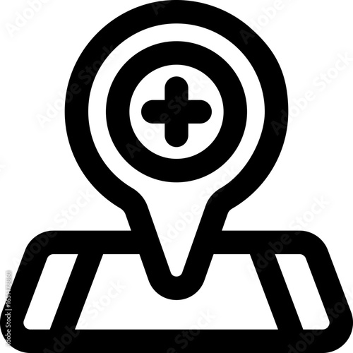 location line icon. Clean and minimalist vector icon for websites, mobile apps, presentations, and logos. Fully scalable and customizable for any project.