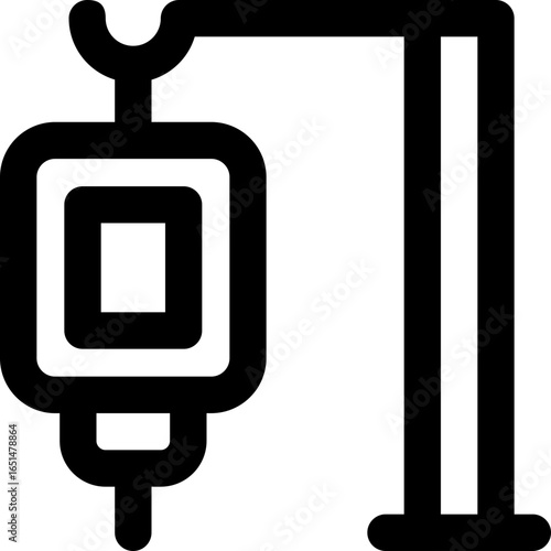 transfusion line icon. Clean and minimalist vector icon for websites, mobile apps, presentations, and logos. Fully scalable and customizable for any project.