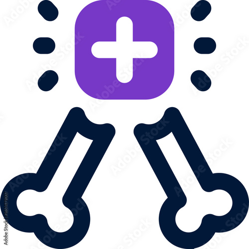 broken bone duotone icon. Sleek and modern vector icon for websites, mobile apps, marketing materials, and corporate design. Fully scalable and ready to use.