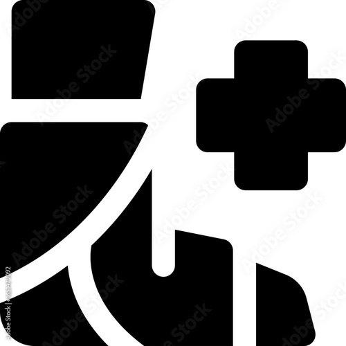 broken leg glyph icon. Strong and solid vector icon for websites, mobile interfaces, presentations, and visual branding. High quality and easy to edit.