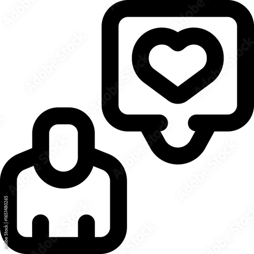 customer loyalty line icon. Clean and minimalist vector icon for websites, mobile apps, presentations, and logos. Fully scalable and customizable for any project.