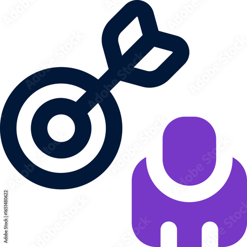 target audience duotone icon. Sleek and modern vector icon for websites, mobile apps, marketing materials, and corporate design. Fully scalable and ready to use.