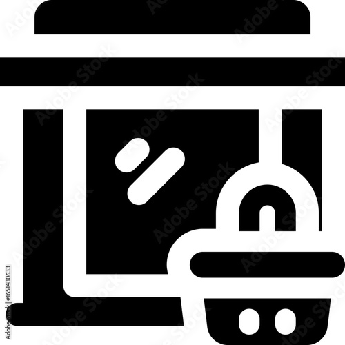 retail glyph icon. Strong and solid vector icon for websites, mobile interfaces, presentations, and visual branding. High quality and easy to edit.
