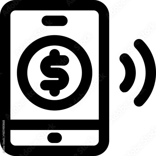 online pay line icon. Clean and minimalist vector icon for websites, mobile apps, presentations, and logos. Fully scalable and customizable for any project.