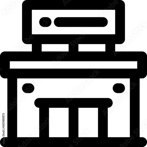 mall line icon. Clean and minimalist vector icon for websites, mobile apps, presentations, and logos. Fully scalable and customizable for any project.