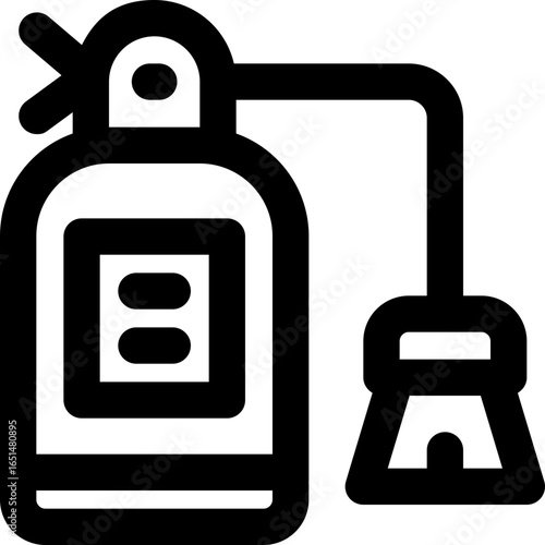 fire extinguisher line icon. Clean and minimalist vector icon for websites, mobile apps, presentations, and logos. Fully scalable and customizable for any project.