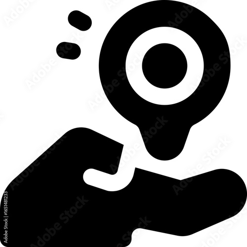 location glyph icon. Strong and solid vector icon for websites, mobile interfaces, presentations, and visual branding. High quality and easy to edit.