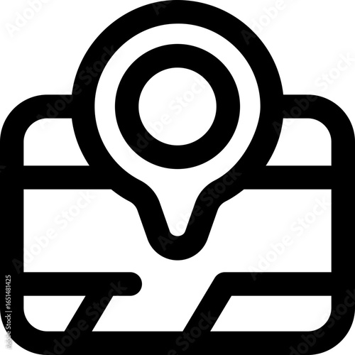 map pin line icon. Clean and minimalist vector icon for websites, mobile apps, presentations, and logos. Fully scalable and customizable for any project.