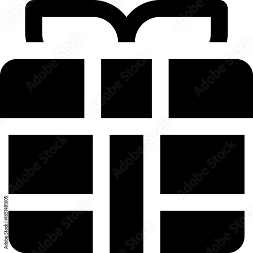 gift glyph icon. Strong and solid vector icon for websites, mobile interfaces, presentations, and visual branding. High quality and easy to edit.