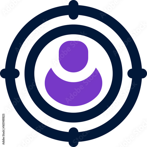 target audience duotone icon. Sleek and modern vector icon for websites, mobile apps, marketing materials, and corporate design. Fully scalable and ready to use.