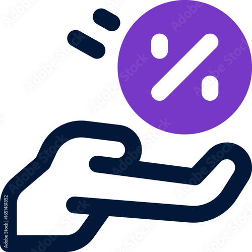 commission duotone icon. Sleek and modern vector icon for websites, mobile apps, marketing materials, and corporate design. Fully scalable and ready to use.