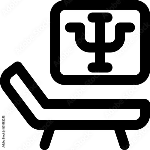 therapy line icon. Clean and minimalist vector icon for websites, mobile apps, presentations, and logos. Fully scalable and customizable for any project.