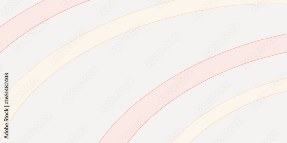 Obraz premium Abstract Linear Pattern pastel curves background with soft peach and cream colors minimalist design