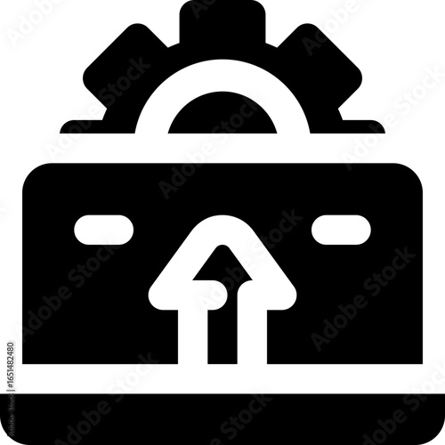 development glyph icon. Strong and solid vector icon for websites, mobile interfaces, presentations, and visual branding. High quality and easy to edit.