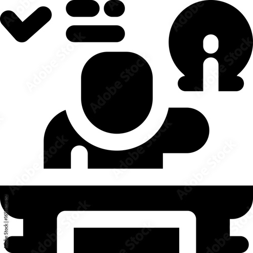 conclusion glyph icon. Strong and solid vector icon for websites, mobile interfaces, presentations, and visual branding. High quality and easy to edit.