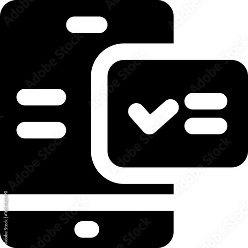 smartphone glyph icon. Strong and solid vector icon for websites, mobile interfaces, presentations, and visual branding. High quality and easy to edit.