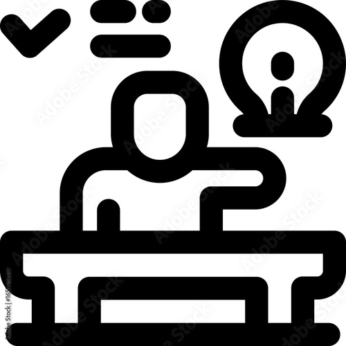 conclusion line icon. Clean and minimalist vector icon for websites, mobile apps, presentations, and logos. Fully scalable and customizable for any project.