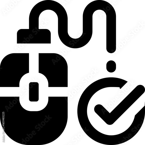 mouse glyph icon. Strong and solid vector icon for websites, mobile interfaces, presentations, and visual branding. High quality and easy to edit.