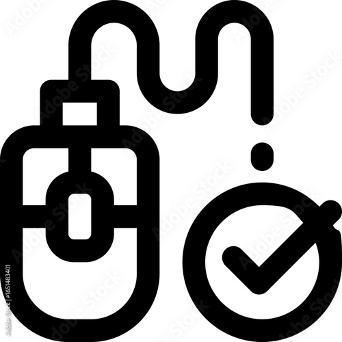 mouse line icon. Clean and minimalist vector icon for websites, mobile apps, presentations, and logos. Fully scalable and customizable for any project.