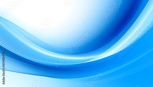 Abstract blue curves background