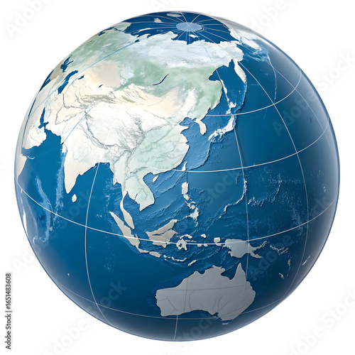 Stunning 3D Earth Globe: Asia Pacific Focus