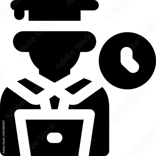 student glyph icon. Strong and solid vector icon for websites, mobile interfaces, presentations, and visual branding. High quality and easy to edit.