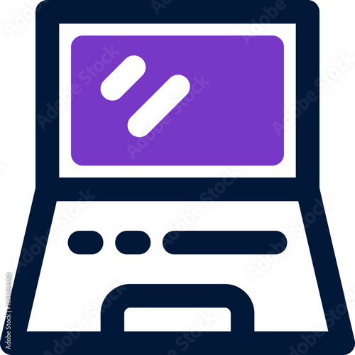 laptop duotone icon. Sleek and modern vector icon for websites, mobile apps, marketing materials, and corporate design. Fully scalable and ready to use.